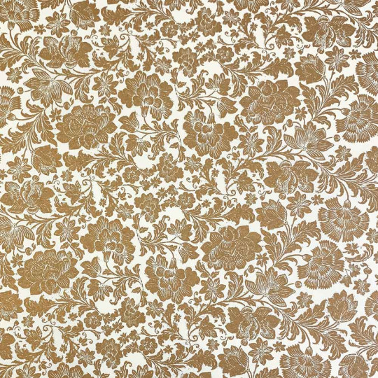 Golden Dianthus Flower Print Italian Paper ~ Tassotti